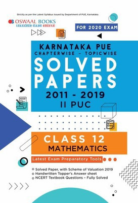 Oswaal Karnataka Pue Solved Papers II Puc Mathematics Book Chapterwise & Topicwise (for March 2020 Exam)(English, Paperback, unknown)
