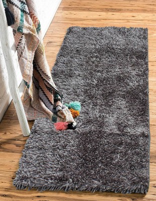 YAZLYN COLLECTION Grey Polyester Runner(2 ft,  X 152 cm, Rectangle)