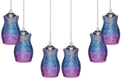 Somil LED Compatible Decorative Ceiling Pendant Hanging Lamp Light -B15 Pendant Lamp Ceiling Lamp(Blue, Pink)