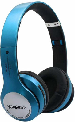 OPILL B20 Blue Bluetooth, Wired Headset with Mic(Blue, Over the Ear)