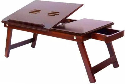 litecloud LC-TAB-02 Wood Portable Laptop Table(Finish Color - Brown, Pre Assembled)