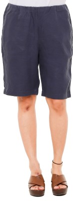 TWIST Self Design Women Blue Regular Shorts