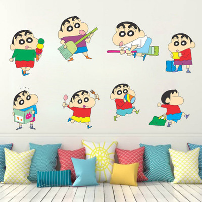 WALLSTICK 80 cm Happy Shin Chan Removable Sticker(Pack of 1)