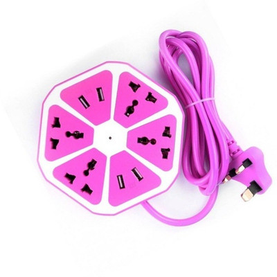 Goldtech Multi plug Hexagon Socket Extension board with 4 USB 2.1Amp charging point Universal USB Charger 4 Socket Surge Protector (Pink) 4 Socket Extension Boards(Pink, 2 m, With USB Port) Goldtech Multi plug Hexagon Socket Extension board with 4 USB 2.1Amp charging point Universal USB Charger 4 Socket Surge Protector (Pink) 4 Socket Extension Boards(Pink, 2 m, With USB Port)