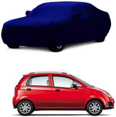 Gargi Traders Car Cover For Chevrolet Spark (With Mirror Pockets)(Black)
