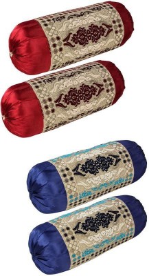 Countingbeds Abstract Bolsters Cover(Pack of 4, 16 cm*31 cm, Red)
