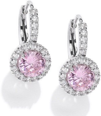 CARLTON LONDON FJE1757 Cubic Zirconia Brass Hoop Earring