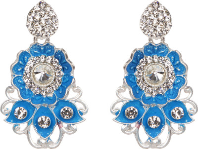 JEWELS GURU Diva Style Meenakari Cubic Zirconia Alloy Drops & Danglers