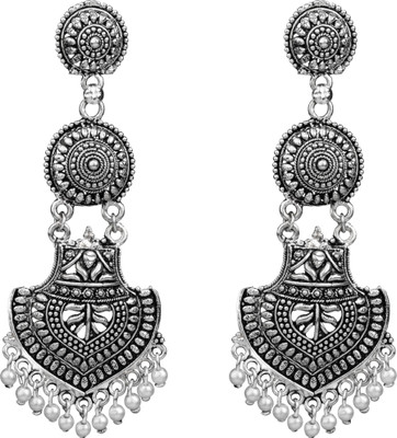 Shining Jewel Oxidised Afghani Gypsy Earrings for Women (SJ_1503) Brass Jhumki Earring