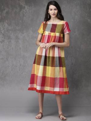 Anouk Women Striped A-line Kurta