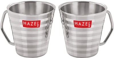 HAZEL Stainless Steel Green Tea Coffee Big Classic, 300 ml (Each) Stainless Steel Coffee Mug(300 ml, Pack of 2)