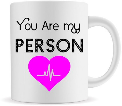 RADANYA You Are My Person 11oz Ceramic Coffee Tea Cup Funny Cup WMUG173 Ceramic Coffee Mug(350 ml)