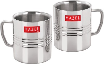 HAZEL Stainless Steel Green Tea Coffee Amrapali, 300 ml (Each) Stainless Steel Coffee Mug(300 ml, Pack of 2)