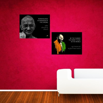 Stickers Mart 18 cm Mahatma Gandhi Quotes Wall Poster Removable Sticker(Pack of 1)