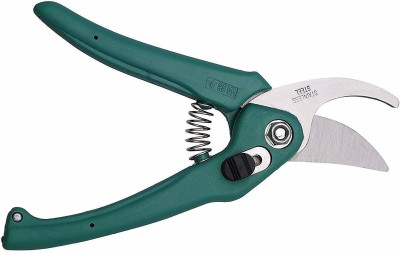 Modone Garden Scissors Pruning Bypass Secateurs Flower Cutter Branch Trimmer Carbon Steel Blade with Lock Set of 1 (996) Bypass Pruner(Manual)