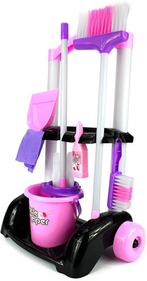 Zahuu Little Helper Cleaning Trolley Cart '32' with Cleaning Accessories