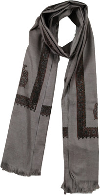 Vrinde Wool Printed Women Shawl(Grey)