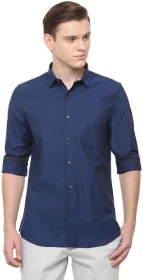 Allen Solly Men Solid Casual Dark Blue Shirt