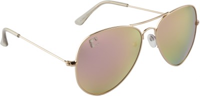 Clark N' Palmer Aviator Sunglasses(For Men & Women, Pink)