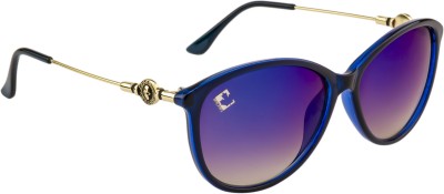 Clark N' Palmer Oval Sunglasses(For Women, Blue)