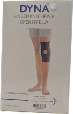 Dyna Hinged Knee Support Open Patella - EXTRA LARGE Knee Support(Black)