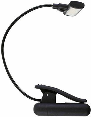WOLBLIX Plastic Battery Operated Flexible Clip-on COB LED Study Lamp(6 cm, Black)