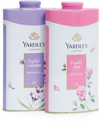 YARDLEY English Lavender & Rose Perfumed Talc (250 g x 2) pack of 2(2 x 250 g)