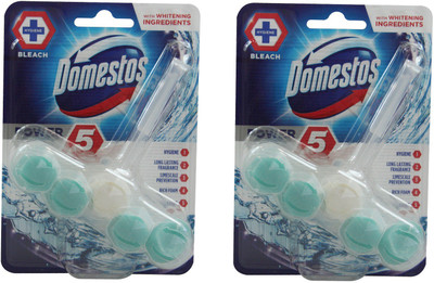 Domestos Power 5 Bleach 55g Pack Of 2 Regular Block Toilet Cleaner(2 x 55 g)