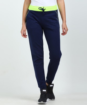 FRUIT OF THE LOOM Solid Women Dark Blue Track Pants