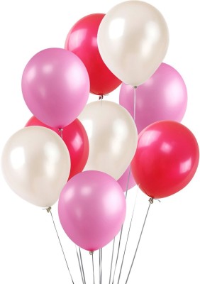 Shreeja Collections Solid BDLMB_236 Balloon(Red, Pink, White, Pack of 50)