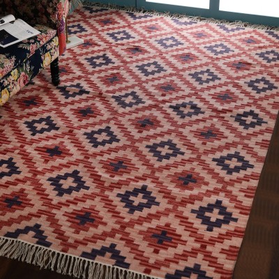 PEQURA Multicolor Jute Carpet(6 ft,  X 8 ft, Rectangle)