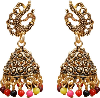 SILVER SHINE Fashionista Golden Alloy Jhumki Earring