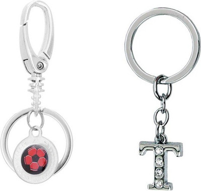 BORING Combo of hook keychain & Alphabet T keychain Key Chain