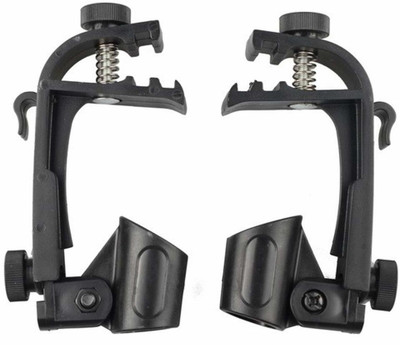 

Eassycart Adjustable Clip On Drum Rim Shock Mount Microphone Mic Clamps Stand Adjustable(Black)