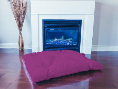Angel Mommy Microfibre Solid Floor Cushion Pack of 1(Wine)