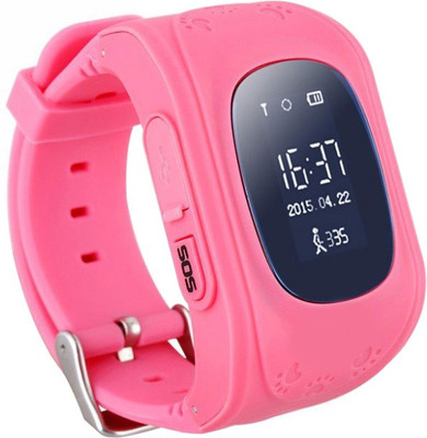 SeTracker GPS Tracker Smart Watch for Kids Silver Smartwatch(Pink Strap...