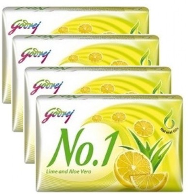 Godrej No.1 lime and alovera 100 gm soap (pack of 4)(4 x 100 g)