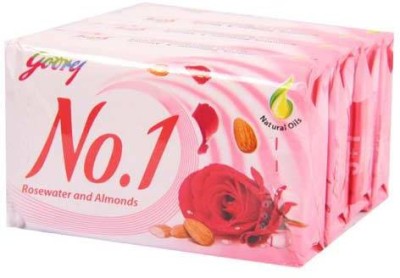 Godrej No.1 rosewater 100 gm soap (pack of 4)(4 x 100 g)