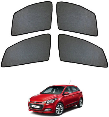 AuTO ADDiCT Side Window Sun Shade For Hyundai Elite i20(Black)