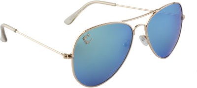 Clark N' Palmer Aviator Sunglasses(For Men & Women, Blue)