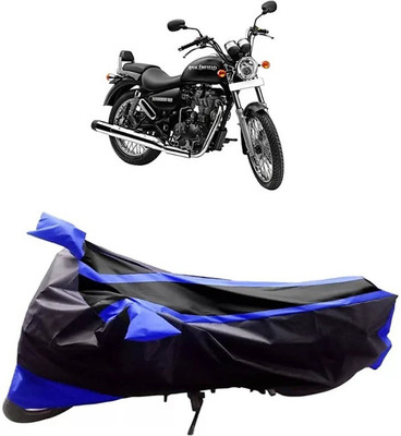 ELECTRIBLES Two Wheeler Cover for Royal Enfield(Thunderbird 500, Black, Blue)