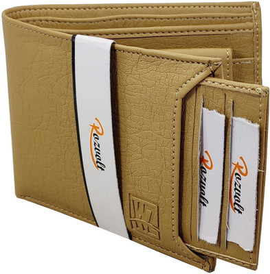 Rozvolt Men Casual Beige Artificial Leather Wallet(7 Card Slots)