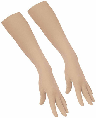 New Vastra Lok Cotton Arm Sleeve For Girls(L, Beige)