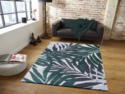 PRESTO Green Polyester Carpet(4 ft,  X 6 ft, Rectangle)