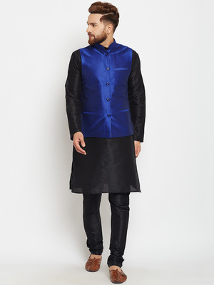 Varmohey Men Kurta Churidar Ethnic Jacket Set