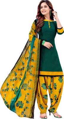 Fashion Valley Crepe Printed Salwar Suit Material(Unstitched)