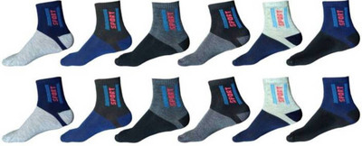 RAJAVI Men Color Block Mid-Calf/Crew(Pack of 6)