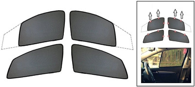 AuTO ADDiCT Side Window Sun Shade For Tata Tiago(Black)