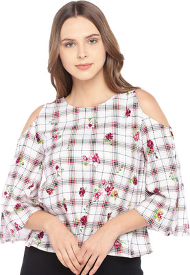 Globus Casual Cold Shoulder Printed Women Multicolor Top