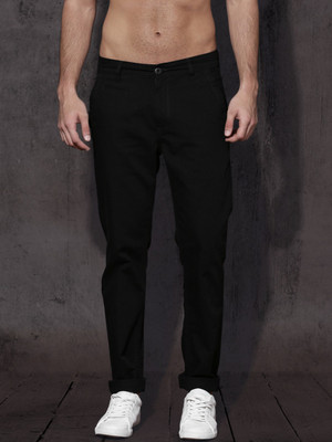 Roadster Regular Fit Men Black Trousers
